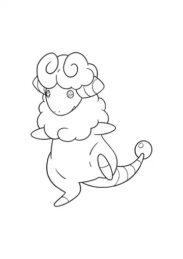 Pokémon Flaaffy coloring page