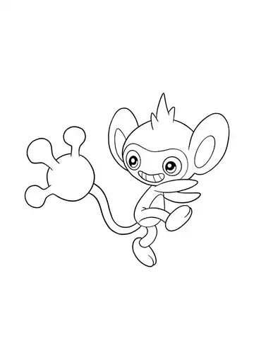 Pokémon Aipom coloring page