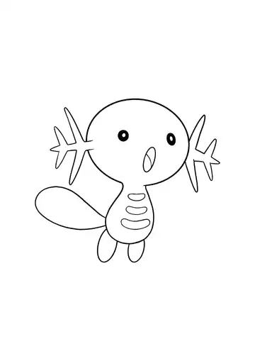 Pokémon Wooper coloring page
