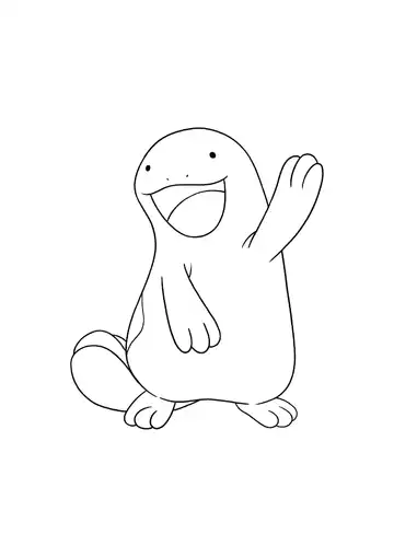 Pokémon Quagsire coloring page