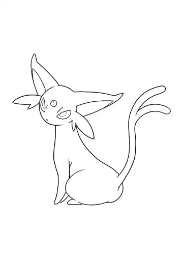 Pokémon Espeon coloring page