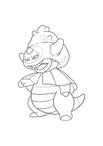 Pokémon Galarian Slowking coloring page