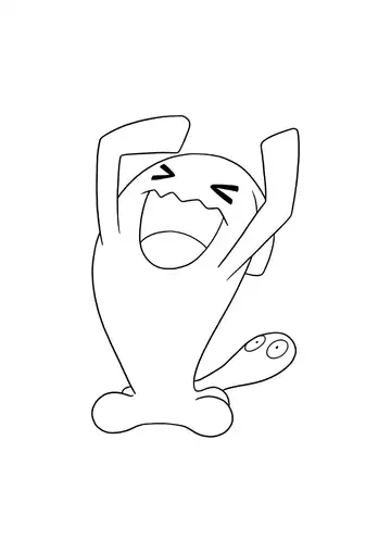 Pokémon Wobbuffet coloring page
