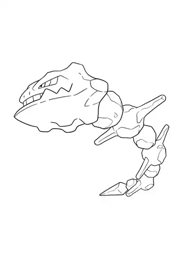 Pokémon Steelix coloring page