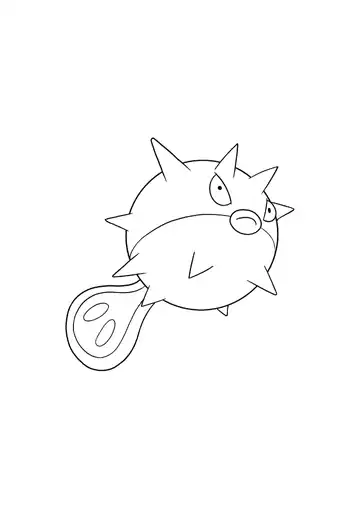 Pokémon Qwilfish coloring page