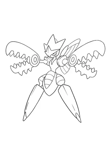 Pokémon Mega Scizor coloring page