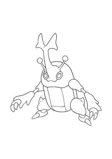Pokémon Heracross coloring page