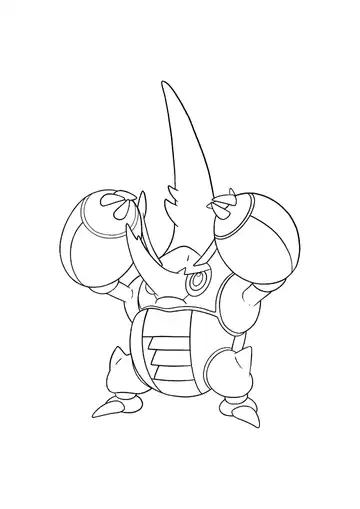 Pokémon Mega Heracross coloring page