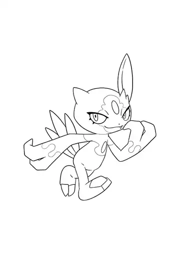 Pokémon Hisuian Sneasel coloring page
