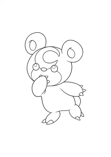 Pokémon Teddiursa coloring page