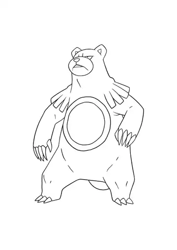 Pokémon Ursaring coloring page