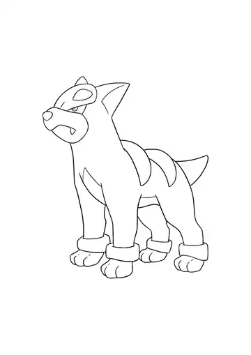 Pokémon Houndour coloring page