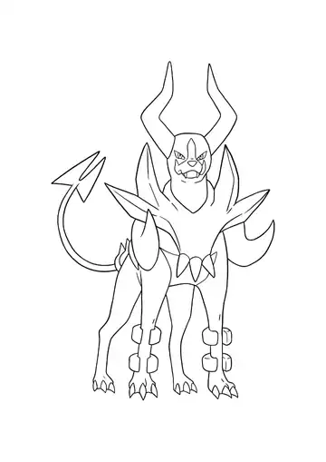 Pokémon Mega Houndoom coloring page