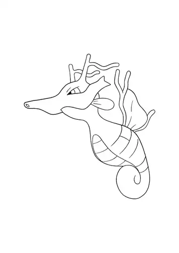 Pokémon Kingdra coloring page