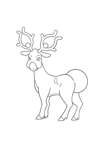 Pokémon Stantler coloring page