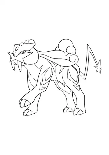 Pokémon Raikou coloring page