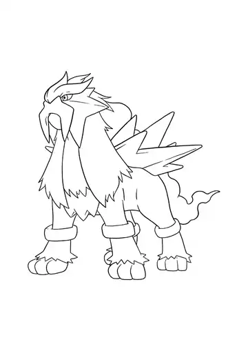 Pokémon Entei coloring page