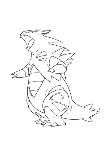 Pokémon Tyranitar coloring page