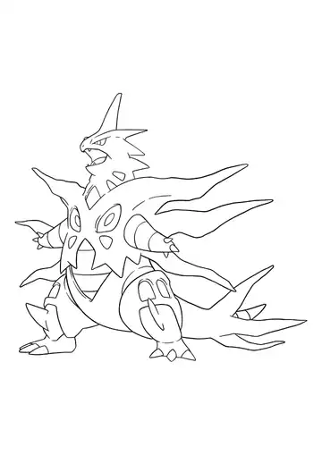 Pokémon Mega Tyranitar coloring page