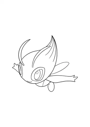 Pokémon Celebi coloring page