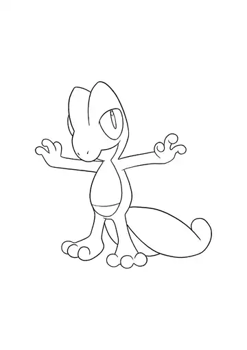 Pokémon Treecko coloring page