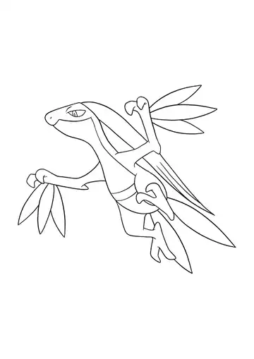 Pokémon Grovyle coloring page