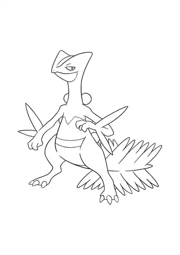 Pokémon Sceptile coloring page