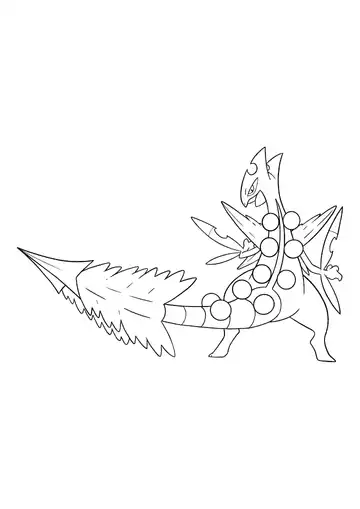 Pokémon Mega Sceptile coloring page