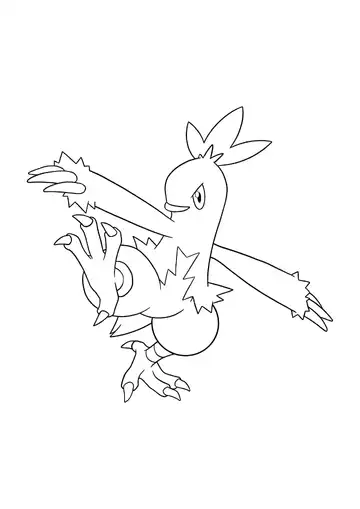 Pokémon Combusken coloring page