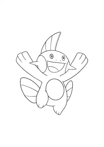 Pokémon Marshtomp coloring page
