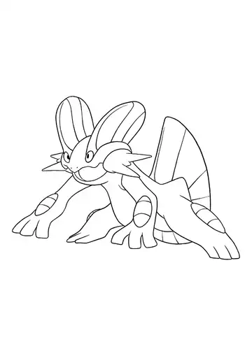 Pokémon Swampert coloring page
