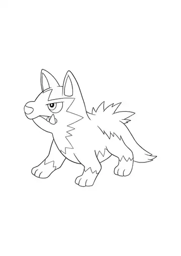 Pokémon Poochyena coloring page