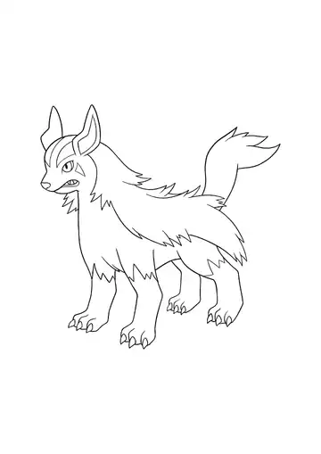 Pokémon Mightyena coloring page