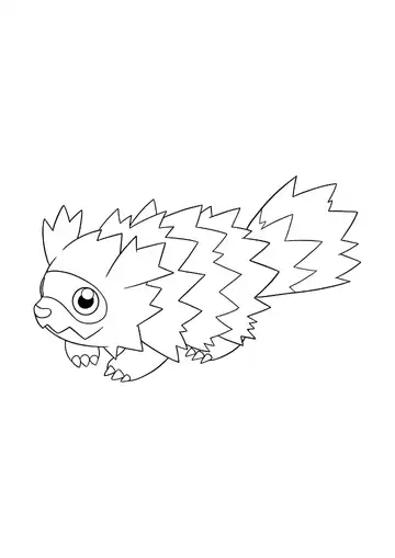 Pokémon Zigzagoon coloring page