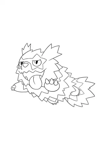 Pokémon Galarian Zigzagoon coloring page