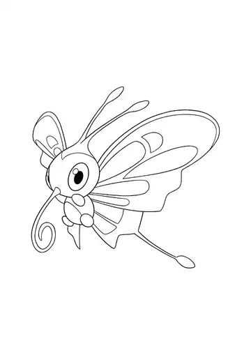 Pokémon Beautifly coloring page