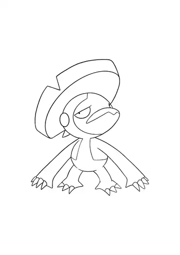 Pokémon Lombre coloring page