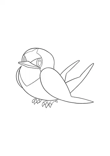Pokémon Taillow coloring page