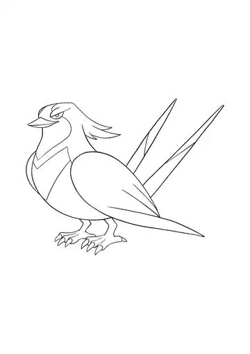 Pokémon Swellow coloring page