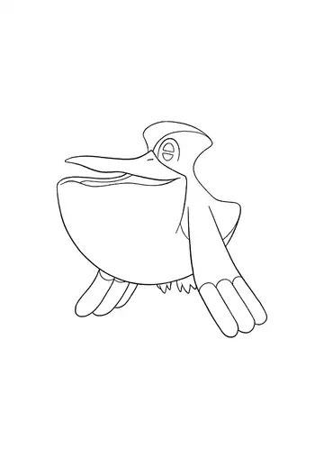 Pokémon Pelipper coloring page