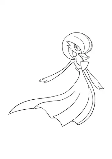Pokémon Gardevoir coloring page