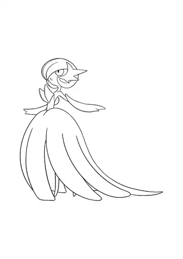 Pokémon Mega Gardevoir coloring page