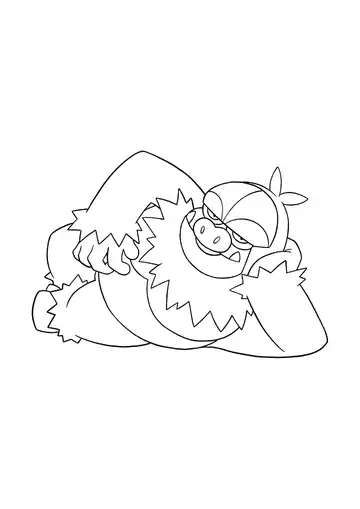 Pokémon Slaking coloring page