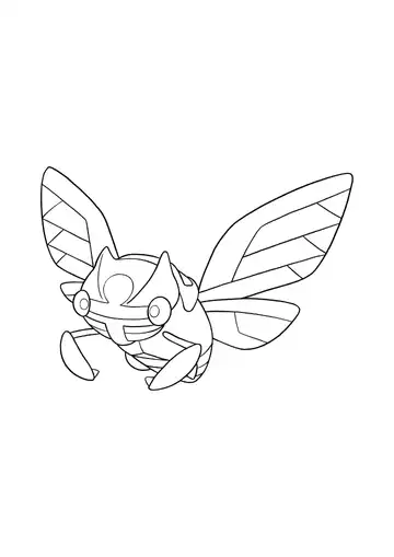 Pokémon Ninjask coloring page