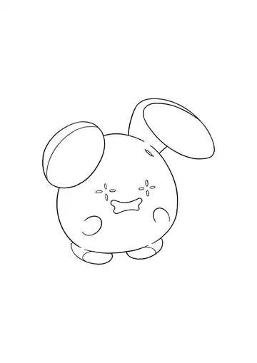 Pokémon Whismur coloring page