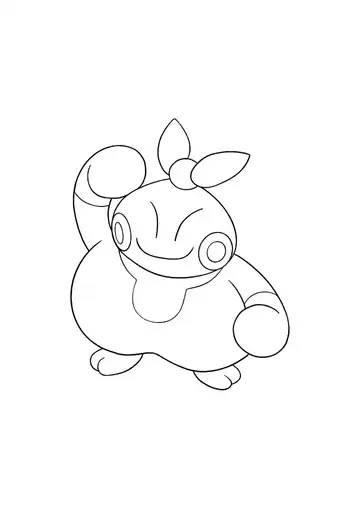 Pokémon Makuhita coloring page