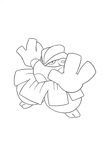 Pokémon Hariyama coloring page