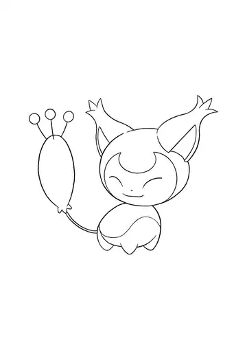 Pokémon Skitty coloring page