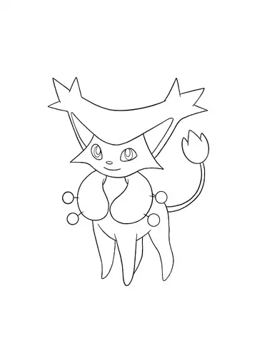 Pokémon Delcatty coloring page