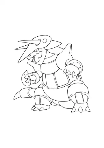 Pokémon Aggron coloring page